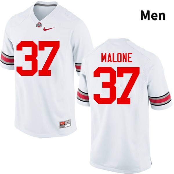 Ohio State Buckeyes Derrick Malone Men's #37 White Game Stitched College Football Jersey